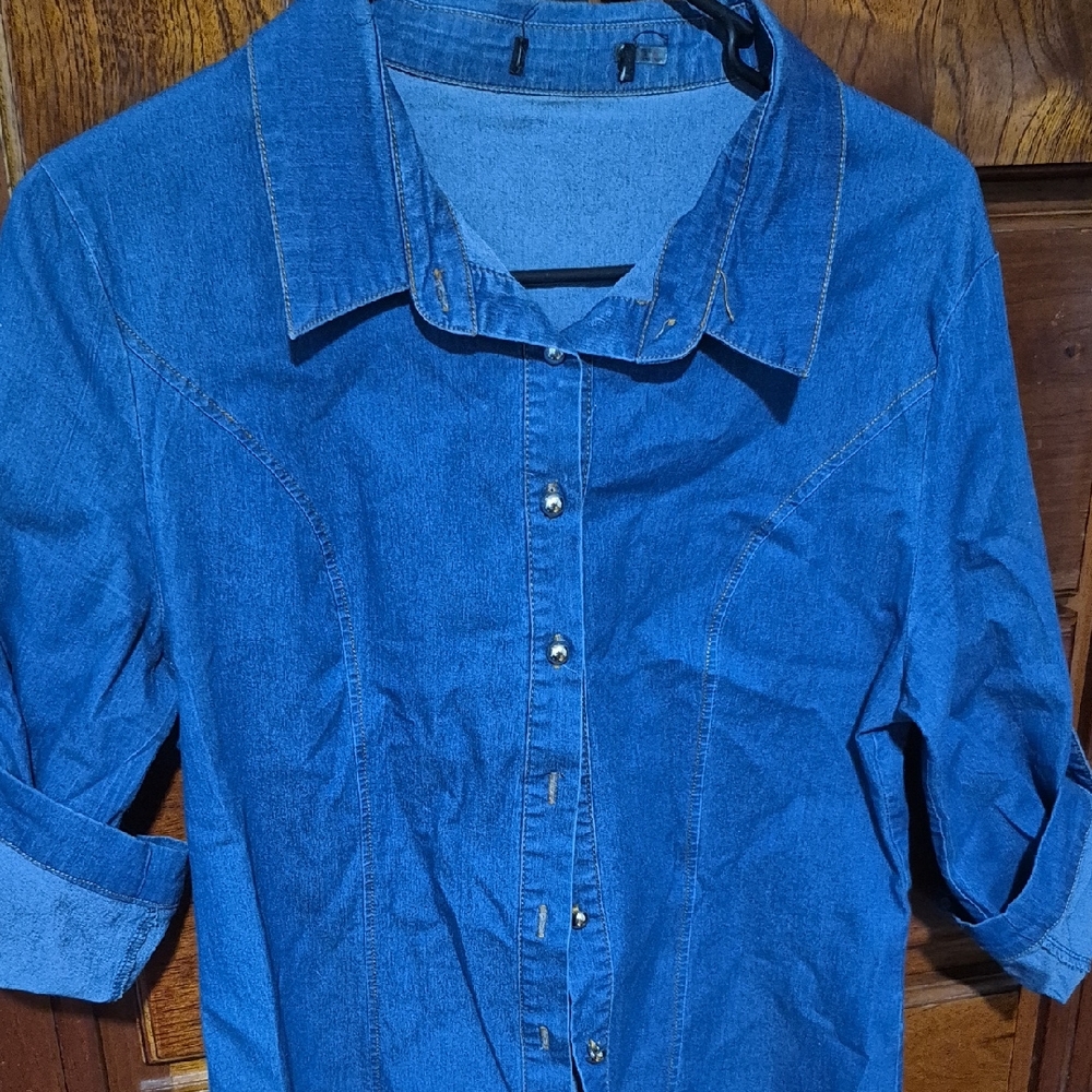 Casual Blue Denim Shirt